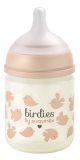 Suavinex Birdies Glazen Fles met Symmetrische Speen Extra Trage Doorstroom 120 ml 0 Maanden en +