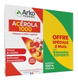 Arkopharma Acérola 1000 Lot de 2 x 30 Comprimés à Croquer