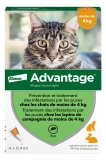 Advantage 40 Šķīdums pret blusām kaķiem un trušiem, kas sver mazāk par 4 kg, 4 pipetes