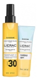Lierac Sunissime šilkinis kūno aliejus SPF30 150 ml + gaivus kūno gelis po deginimosi 75 ml (dovana)