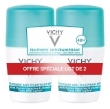 Vichy Deodorant Antiperspirant Anti-Pete Roll-On 48H Lot de 2 x 50 ml