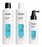 Nioxin System 3 Anti-Hair Loss Mini Kit for Progressed Thinning, Damaged/Colored Hair