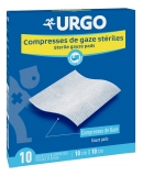 Urgo Compresses de Gaze Stériles 10 cm x 10 cm 10 Sachets de 2 Compresses