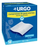 Urgo Compresas de Gaze Estéreis 10 cm x 10 cm 50 Saquetas de 2 Compresas