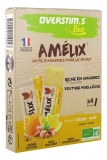 Overstims Amélix Pâte d'Amandes Bio 4 Barres - Saveur : Citron - Miel (à consommer de préférence avant le 24/06/2026)