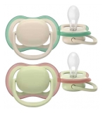 Avent Ultra Air Nature 2 Sucettes Unies Orthodontiques 6-18 Mois