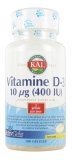 Kal Vitaminas D-3 10 µg (400 IU) 100 Kapsulių (geriausiai vartoti iki 01/09/2026)