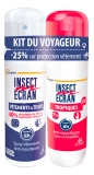 Insect Ecran Hyönteismyrkkysuihke vaatteille & kankaille 100 ml + Hyttyskarkotesuihke iholle erityisesti tropiikkiin 75 ml