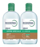 Bioderma Sébium H2O Čisticí a zklidňující micelární voda, balení 2 x 500 ml