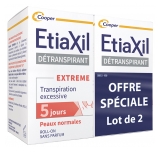 Etiaxil Extreme Dezodorantas Pažastims Normaliai Odai Roll-On 2 x 15 ml pakuotė