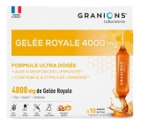 Granions Gelée Royale 4000 mg 10 Ampoules (à consommer de préférence avant le 01/11/2026)