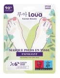 Loua Masque Coréen Pieds en Tissu Exfoliant 1 Paire K-Beauty 40 ml