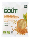 Good Goût Kikherne-, maissi- ja kaurahiutale-naposteltavat 10 kuukaudesta alkaen Luomu 35 g (parasta ennen 03/11/2026)