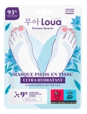 Loua Máscara de Pés em Tecido Ultra-Hidratante 1 Par 16 ml