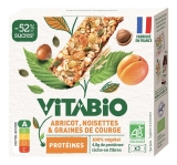 Vitabio Aprikose Haselnuss & Kürbiskerne Bio-Protein 3 Riegel (mindestens haltbar bis 24.11.2026)