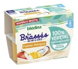 Blédina Les Brassés au Lait de Coco Pomme Mangue From 6 Months 4 Jars (best before 15/12/2026)