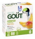 Good Goût Postre Vegetal de Leche de Coco Mango Plátano Desde 6 Meses Bio 4 Bolsitas de 85 g (consumir preferentemente antes...