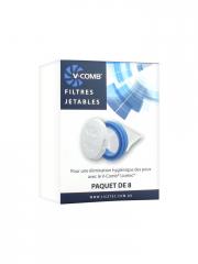 Licetec V-Comb 8 Filtres Jetables - Boîte 8 filtres
