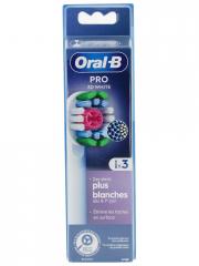 Oral-B Pro 3D White 3 Brossettes de Rechange - Blister 3 brossettes