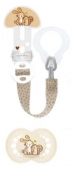 MAM Chupete Natural Original a Partir de 18 Meses con Pinza Para Chupete