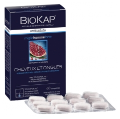 Biokap Hiustenl&auml;ht&ouml;&ouml;n Hiukset ja Kynnet Miehille 60 Tablettia