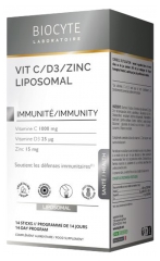 Biocyte Witamina C/D3/Cynk Liposomalny 14 Pałeczek