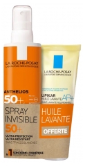 La Roche-Posay Anthelios Spray Invisible SPF50+ 200 ml + Lipikar Huile Lavante AP+ 100 ml Offered