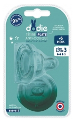Dodie Sensation+ 2 Tétines Flat Wide Neck 6 Months and Over Flow 3 Fast