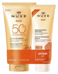 Nuxe Sole Lait Solaire Fondant SPF50 150 ml + Shampoo Doccia Doposole 100 ml Gratis
