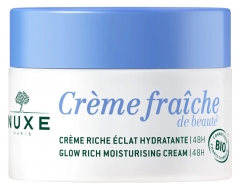Crème Fraîche de Beauté Crème Riche Éclat Hydratante 48H Bio 50 ml