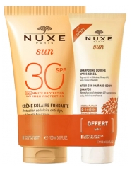 Nuxe Sun Sm&auml;ltande Solmj&ouml;lk Ansikte och Kropp SPF30 150 ml + Gratis After-Sun Duschschampo 100 ml
