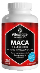 Vitamaze Maca + L-Arginina + Witaminy + Cynk 240 Kapsułek