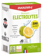 Overstims Bebida Electrolitos Limón - Lima 10 Sobres