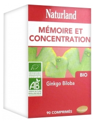 Naturland Organic Ginkgo Biloba 90 Tablets