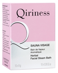 Qiriness Sauna Facciale Bagno di Vapore Aromatico 10 Ciottoli x 8 g