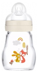 MAM Glass Bottle 170ml Silk Teat 0 Months +