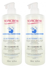 Topicrem Baby 2 in 1 Cleansing Gel 2 x 500ml