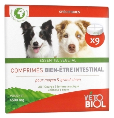 Vétobiol Vegetable Essential Intestinal Well-Being Tablets for Medium and Large Dog 9 Tablets