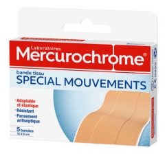 Mercurochrome Bande Tissu Spécial Mouvements 5 Bandes