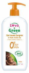 Love & Green Gel Lavant Surgras à l'Huile d'Olive Bio 500 ml