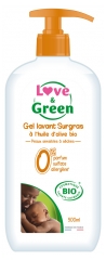 Love & Green Gel Limpiador Sobregraso de Aceite de Oliva Bio 500 ml