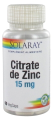 Solaray Citrate de Zinc 60 Capsules Végétales