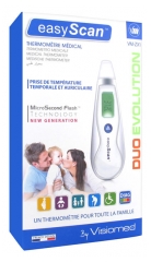 Visiomed EasyScan Thermomètre Médical Duo Evolution VM-ZX1 - Couleur : Anis