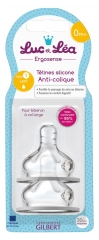 Luc et Léa Ergosense Tétines Silicone Anti-Colique 0 Mois et +