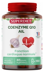 Superdiet Q10 Coenzyme Garlic 180 Capsules