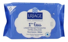 Uriage Bébé 1ère Eau Lingettes Nettoyantes Extra-Douces 25 Lingettes