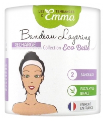 Les Tendances d'Emma Collection Eco Belle Recharge 2 Bandeaux Eucalyptus Layering