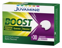 Juvamine Boost Ginseng Guaraná Vitamina C 30 Comprimidos Masticables