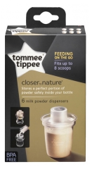 Tommee Tippee Closer to Nature 6 Distributeurs de Lait en Poudre