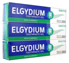 Elgydium Gel Dentifrice Dents Sensibles Lot de 3 x 75 ml